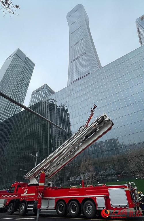北京CBD核心区上演超高层建筑消防演练