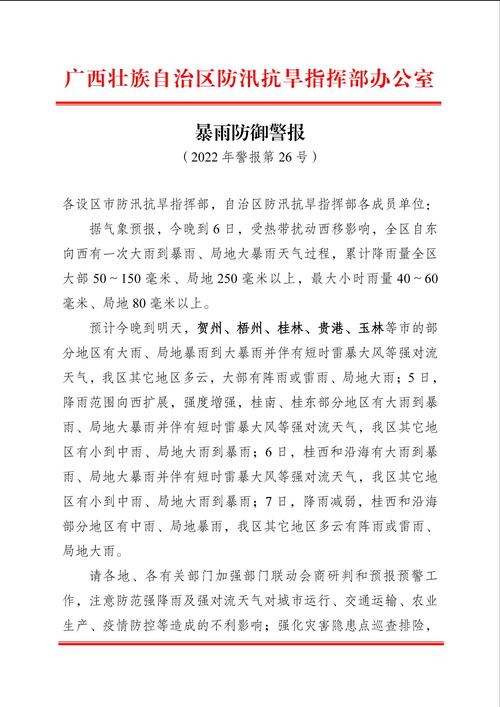 广西壮族自治区南宁市发布暴雨黄色预警_2