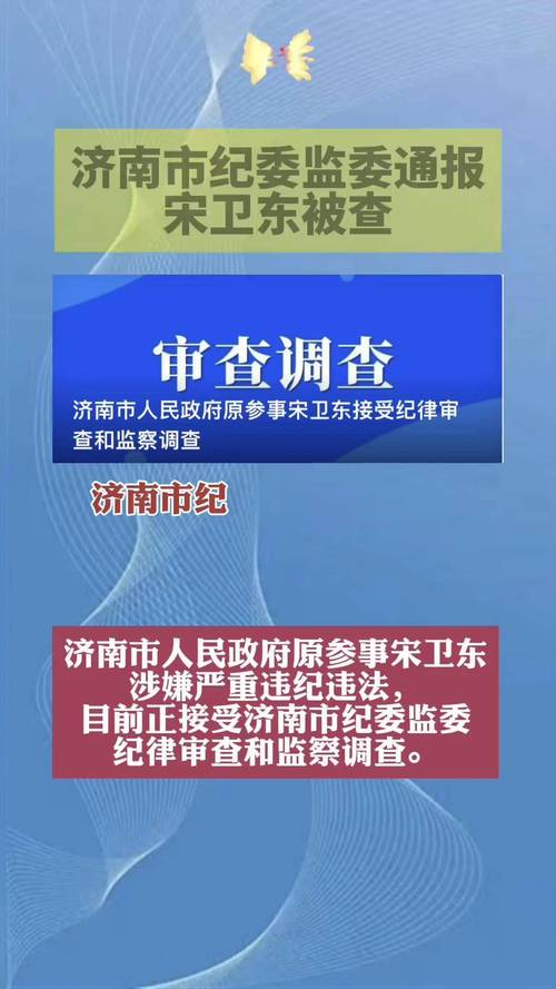 济南市人民政府原参事宋卫东接受审查调查