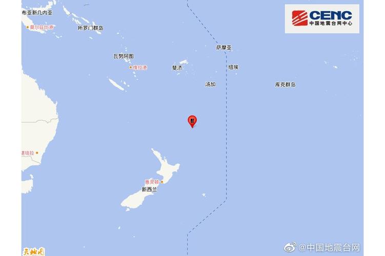 新西兰克马德克群岛发生5.9级地震